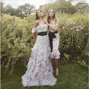 Marchesa Notte polka dot gown size medium! New never worn with tags